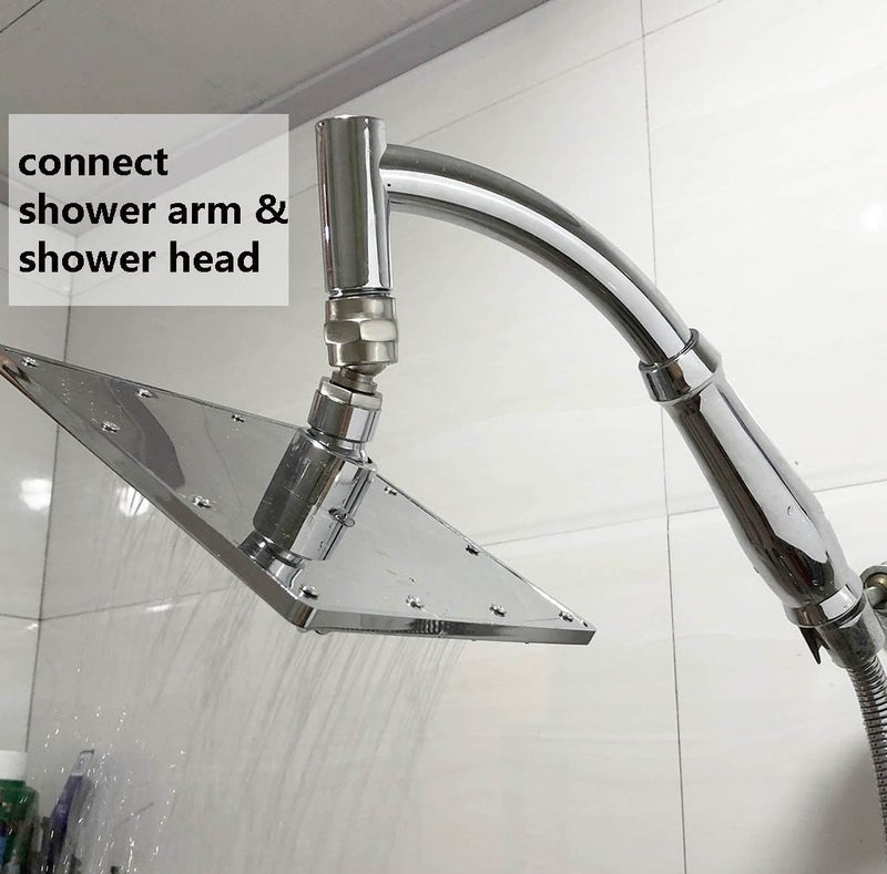 MissMin shower head swivel adapter ball joint,showerhead adjustable connector,brushed nickel - Image 2